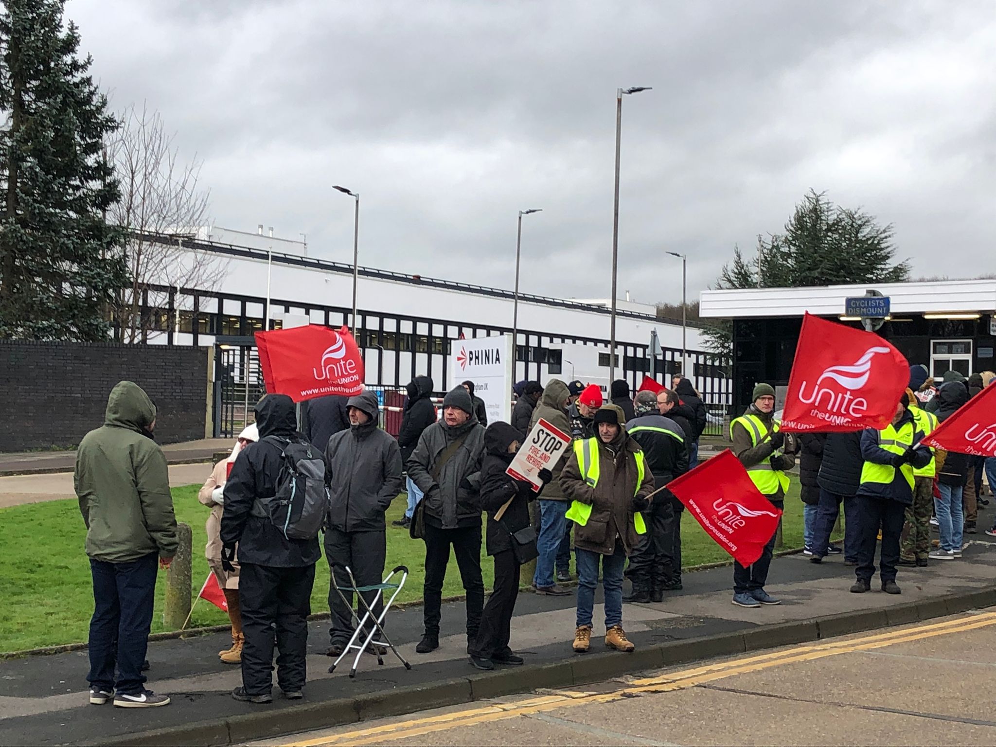 The workers of PHINIA picket line